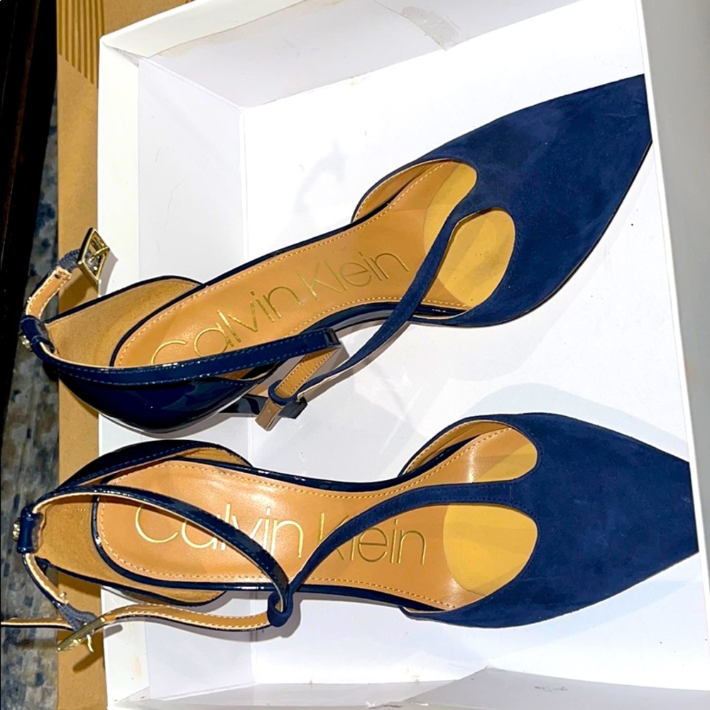Calvin Klein dark navy stilettos